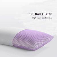 Oreiller de luxe en TPE avec noyau en latex Talalay, grille d'aération et technologie de refroidissement supérieure, idéal pour l'hôtellerie.