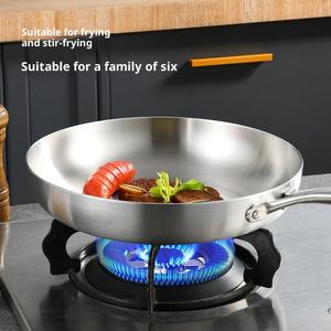 Sartén Antiadherente de Acero Inoxidable 304 de Cinco Capas Alemana Yolecen, Sartén para Bistec sin Tapa, Universal para Estufa - Product Image 2