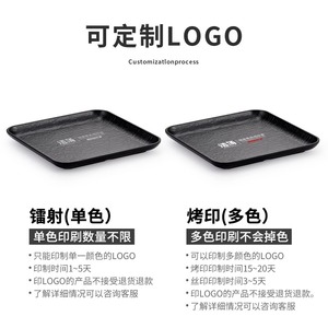 <b>Melamine</b> rectangular <b>plate</b>, Japanese imitation porcelain black sushi <b>plate</b>, hot pot tableware, barbecue <b>plate</b>, vegetable <b>plate</b>, - Product Image 4