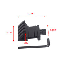 Support de rail en aluminium incliné à 45 degrés pour montage de lampe torche sur rail latéral SCAR