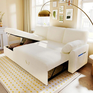 Divano Moderno per Soggiorno, Set di Mobili con Divano <span class=keywords><strong>Letto</strong></span> Angolare Estraibile, Divano <span class=keywords><strong>Letto</strong></span> Pieghevole con Vano Contenitore in Vendita - Product Image 4