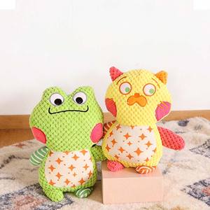 工場OEM高品質新品耐久性のある噛むおもちゃ、インタラクティブサウンド付きリアルな犬用ぬいぐるみ、フクロウ、カエル、猫の形、超強力な犬用噛むおもちゃ - Product Image 6