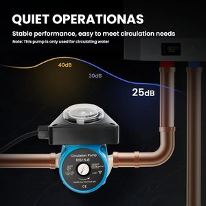 Swcfrtx Circulation Pump Rs15 6 With <b>Timer</b> For Indoor Water <b>Heater</b> Pipes Easy Installation - Product Image 6