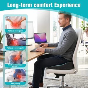 Ergonomic New Design Car <b>Seat</b> Office Chair Memory Foam Coccyx <b>Orthopedic</b> Support <b>Seat</b> <b>Cushion</b> for Sciatica Relief - Product Image 5