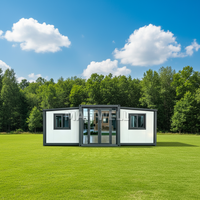 Casa Contenedor Prefabricada Expandible Estándar Europeo, Casa Modular Móvil Prefabricada de 20 pies y 40 pies para Estudio en el Patio Trasero