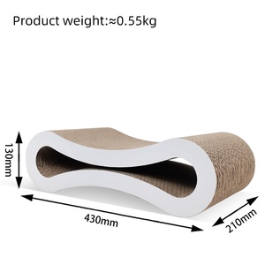 Rascador para Gatos KS Custom en Forma de <span class=keywords><strong>8</strong></span>, Resistente, de Cartón Corrugado, Cama para Gatos, Sofá, Juguete Rascador con Bolsa de Catnip - Product Image 3