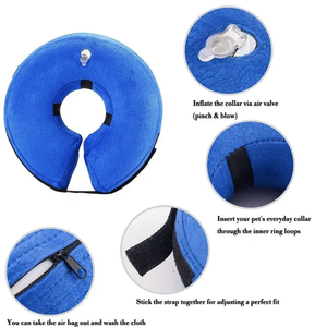 Collar de Recuperación Inflable Ajustable para Mascotas, Collar Isabelino Suave al por Mayor, Collar Protector para Perros - Product Image 3