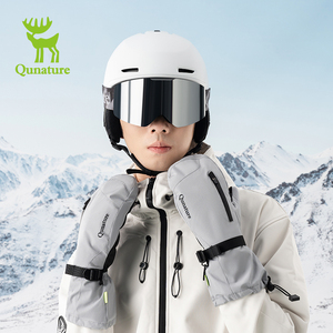 Qunature sport hiver ski neige gants écran personnalisé tactile Snowboard imperméable respirant Ski mitaines sans doigts - Product Image 5