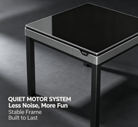Table de Mahjong Moderne Style Montagnette, Distributeur Automatique de Tuiles, Cadre Robuste pour Jeu de Société