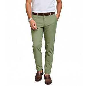 <span class=keywords><strong>Pantaloni</strong></span> da Golf Classici da Uomo <span class=keywords><strong>in</strong></span> Tessuto Canvas Personalizzato, Stile Flat Front, Elasticizzati, <span class=keywords><strong>Vita</strong></span> Elastica, <span class=keywords><strong>Bianchi</strong></span>, Slim Fit, Casual, da Lavoro - Product Image 3
