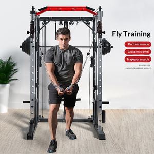 Equipo de Gimnasio <span class=keywords><strong>en</strong></span> Casa, Pesas Libres de Alta Resistencia, Jaula de Fuerza Multifuncional Ajustable, Rack para Sentadillas Profundas, Máquina <span class=keywords><strong>Smith</strong></span> - Product Image 4