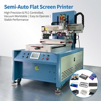 Impresora de Pantalla Semiautomática de Alta Calidad para Papel/Plástico, Control por Microcomputadora, Carrera Ajustable, Alta Velocidad 1000 PCS/h