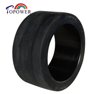 Neumático Sólido 28x16x22 para Remolques de Placas de Acero, Patrón Liso, Tipo Diagonal - Product Image 2