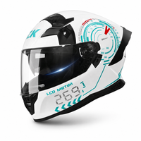 Casque de moto intégral 2026 personnalisable en usine avec visière double ABS, homologué 3C/DOT, 800 autocollants et fermeture rapide