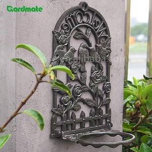 Support <span class=keywords><strong>mural</strong></span> pour plantes en fonte GARDMATE pour jardin, maison, <span class=keywords><strong>porte</strong></span> d'entrée, balcon, patio, ferme, intérieur, <span class=keywords><strong>extérieur</strong></span>, <span class=keywords><strong>porte</strong></span>-bague - Product Image 2