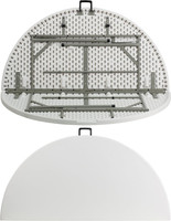 Table pliante de pique-nique extérieure bon marché de 4 pieds 6 pieds 8 pieds Table pliante ronde en plastique portable et chaise pour événement