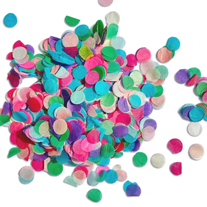 Confettis en papier de soie ronds avec couleur et taille personnalisées en usine pour les événements festifs en gros - Product Image 2