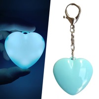 Lampe de sac à main rechargeable en ABS avec LED et batterie incluse, lumières de sac en forme de cœur, porte-clés