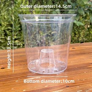 Transparent orchidée eau mousse Phalaenopsis spécial en plastique Pot de fleur respirant clair racine planteur pour plantes chaudes - Product Image 3