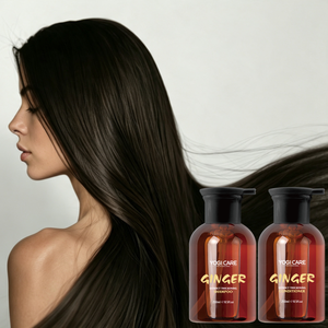 Fournisseur d'ensembles de shampooing et d'après-shampooing naturels à base de gingembre pour la croissance des cheveux, marque privée - Product Image 1