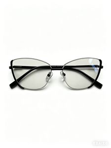 Cross-border retro cat-eye metal glasses, spring <b>hinge</b> anti-blue <b>light</b>, women's optical glasses frame, men's flat <b>light</b> glasses - Product Image 6