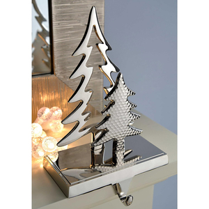 Cadeaux de Noël Décor Best Seller Arbre de Noël Nickel Argent Brillant Support de bas en aluminium - Product Image 1