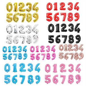 Stile grasso 32 pollici Foil Number palloncino per festa nuziale sfondo decorazione <span class=keywords><strong>palloncini</strong></span> - Product Image 1