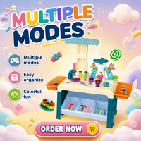 Set Es Krim Play Dough untuk Balita Meja Playdough Cerdas Perlengkapan Alat Tanah Liat Berwarna untuk Anak-anak Permainan Peran Kreatif Makanan Penutup