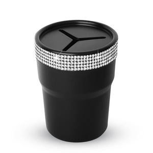 Boîte de rangement pour <span class=keywords><strong>accoudoir</strong></span> de console centrale de voiture avec incrustations de diamants, poubelle de voiture en PVC, organisateur intérieur pour voiture - Product Image 5