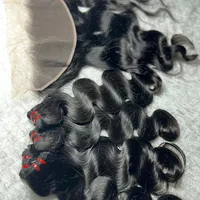 Rambut Keriting India Mentah Dalam Bundel, Ekstensi Rambut Manusia Virgin Tanpa Proses, Grosir Rambut India Mentah Sejajar Kutikula, Vendor Rambut India Mentah Dalam Jumlah Besar