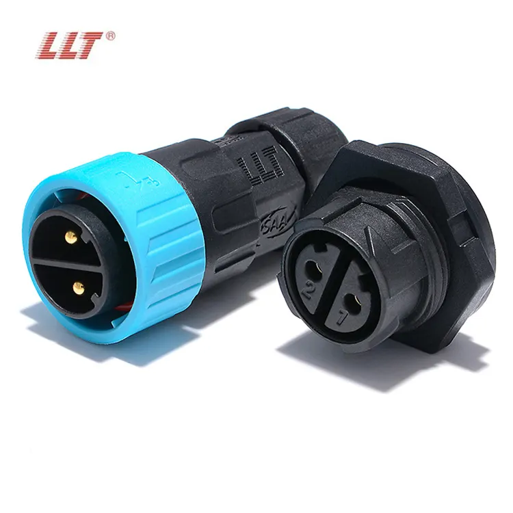 LLT M25 2 3 4-poliger wasserdichter IP67-Stecker 30A für elektrische Geräte Motorrad-Ebike-Anschluss