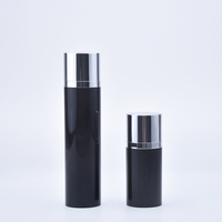 Emballage de bouteille de vaporisateur sans air de brume de tête de sérum de peau de lotion d'argent de 15ml 30ml 50ml, bouteille de pompe sans air de torsion cosmétique d'ABS PP PE
