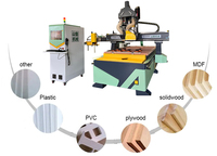 Centre d'usinage CNC ATC pour la production de meubles, avec scie rotative multi-angle pour le bois