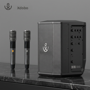 Enceinte de fête robuste 300W pour 5.3 personnes, double port, éclairage LED RGB, 2 microphones sans fil pour extérieur, XD18, sortie haute puissance 30 - Product Image 1