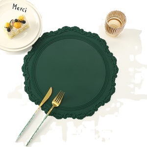 Alfombrilla de silicona <span class=keywords><strong>antideslizante</strong></span> vintage, tapetes de hormigón estampado, posavasos de encaje, alfombrilla europea para jarrones, tapete redondo de secado rápido para mesa - Product Image 6