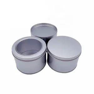 Nieuwe Stijl Milieubescherming Aluminium Blikje Ronde Metalen Container Cake Tin Box