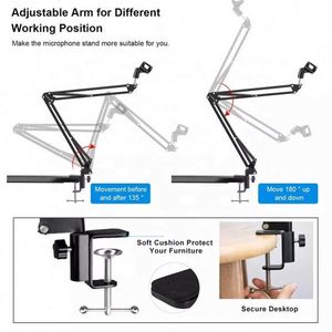 Support de microphone de bureau personnalisé NB35 en gros avec bras articulé - Product Image 4