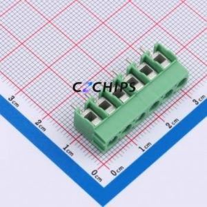 1935200 Screw Terminal Block Through hole Component (THT),P=5mm Connector 5mm Green Through Hole 6P - Product Image 1