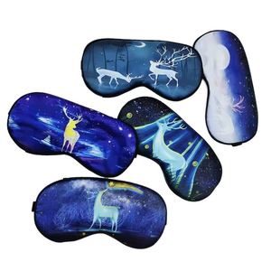 Care Cotton <b>Sleep</b> <b>Light</b> Blocking Mask With Elastic Strap Adjustable Fit Relieves Eye Fatigue & Puffy Eyes Digital Print - Product Image 1