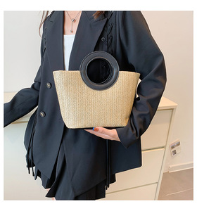 <span class=keywords><strong>Sac</strong></span> à main <span class=keywords><strong>de</strong></span> <span class=keywords><strong>plage</strong></span> Vintage écologique, fourre-tout en paille tissée, <span class=keywords><strong>sac</strong></span> <span class=keywords><strong>de</strong></span> panier à pochettes, produits <span class=keywords><strong>tendance</strong></span> <span class=keywords><strong>2022</strong></span> - Product Image 5