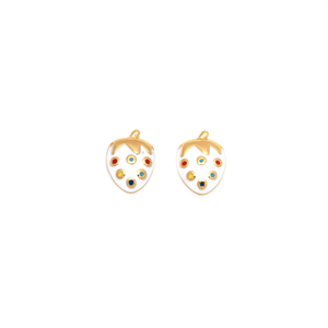 E295-E180-0462B Pendientes de Moda con Diseño de Frutas, Chapados en Oro con Circonita, Aleación de Zinc - Regalo - Product Image 2