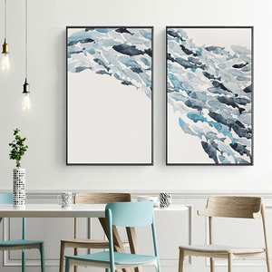 Nhà Máy Bán Buôn Tùy Chỉnh Tác Phẩm Nghệ Thuật 3 Miếng Đặt Hàng Số Lượng Lớn Nghệ Thuật Đương đại Cho Các Dự Án Khách Sạn Tường Nghệ Thuật Kéo Dài Vải In - Product Image 3