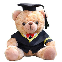 Ours en peluche personnalisé en coton PP avec oreilles mobiles, cadeau de remise de diplôme pour étudiants (Licence/Master) et LOGO pour la maternelle