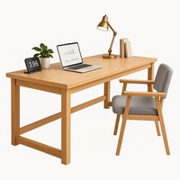 Établi moderne et contemporain en bois massif petite table de bureau simple pour l'apprentissage à la maison, à la chambre ou au bureau