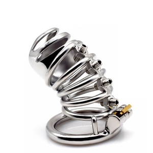 Jaula de Castidad de Acero Larga FRRK, Jaula Curva para Pene de Alta Calidad, Control Corporal, Bondage, Control de Eyaculación para Hombres - Product Image 1