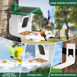Mangeoire à oiseaux intelligente automatique et écologique Caméra <span class=keywords><strong>nichoir</strong></span> en plastique contrôlée par l'application Alimenté par batterie pour attirer les mangeoires pour animaux de compagnie - Product Image 6