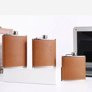 High Quality Modern Hip Flask Alcohol Bottle Portable Pocket Flasks Stainless Steel <b>Funnel</b> Liquor Whisky Wine Outdoor 6/7/8 OZ - Product Image 3