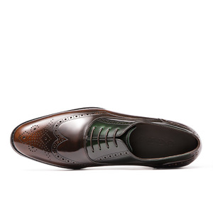 Giày Nam tùy chỉnh thủ công-Giày da đã phá vỡ theo phong cách mới thời trang pha trộn màu chất lượng cao giá xuất xưởng - Product Image 2