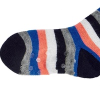Chaussettes en coton antidérapantes pour tout-petits garçons-Chaussettes chaudes à poignées organiques pour bébé de 1 à 3 ans