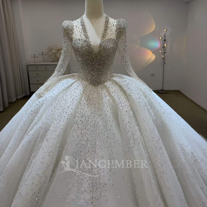 Lsjj148 Elegant Ivory Bohemian Bridal Gown Heavy Beaded Bodice Sparkle Tulle Ball Gown Princess <b>Wedding</b> Dress Chapel for - Product Image 4